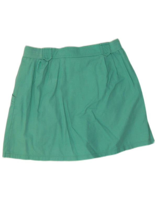 Adidas Damen Minirock UK 10 Small W26 Grüne Baumwolle