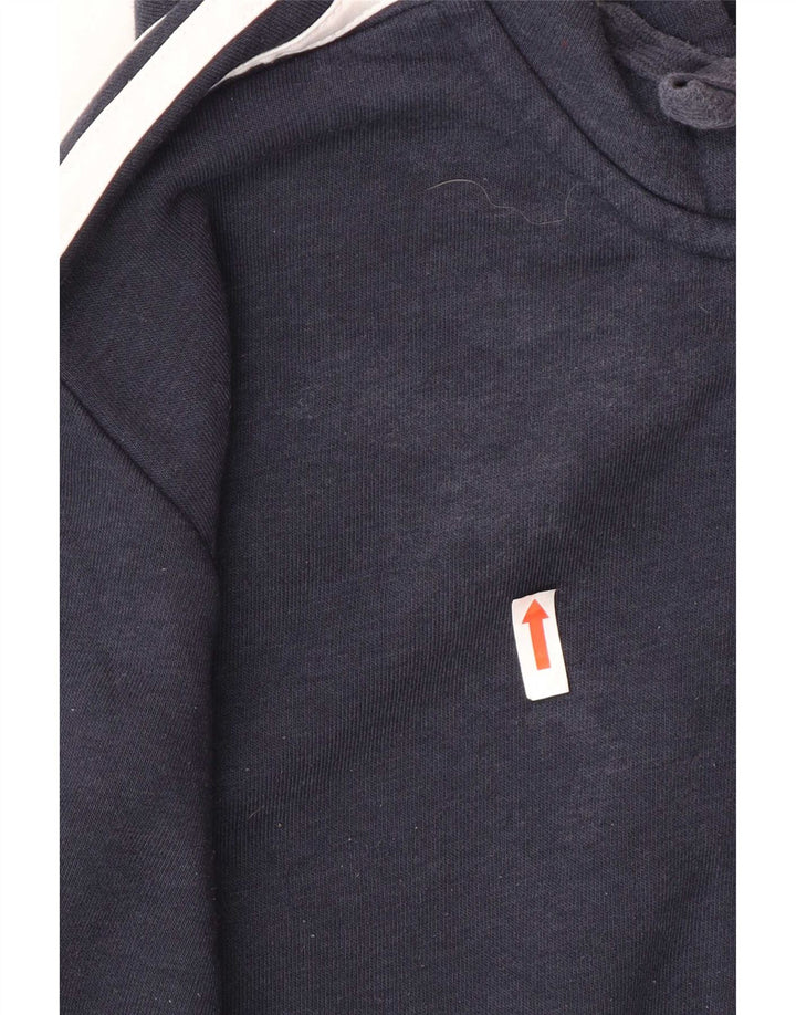 Adidas Herren-Kapuzenpullover mit Reißverschluss, mittlere marineblaue Baumwolle