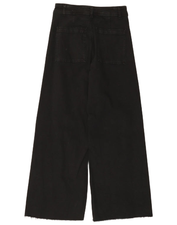 Zara Damen-Jeans mit weitem Bein, EU 40, mittelgroß, W30, L28, Schwarz