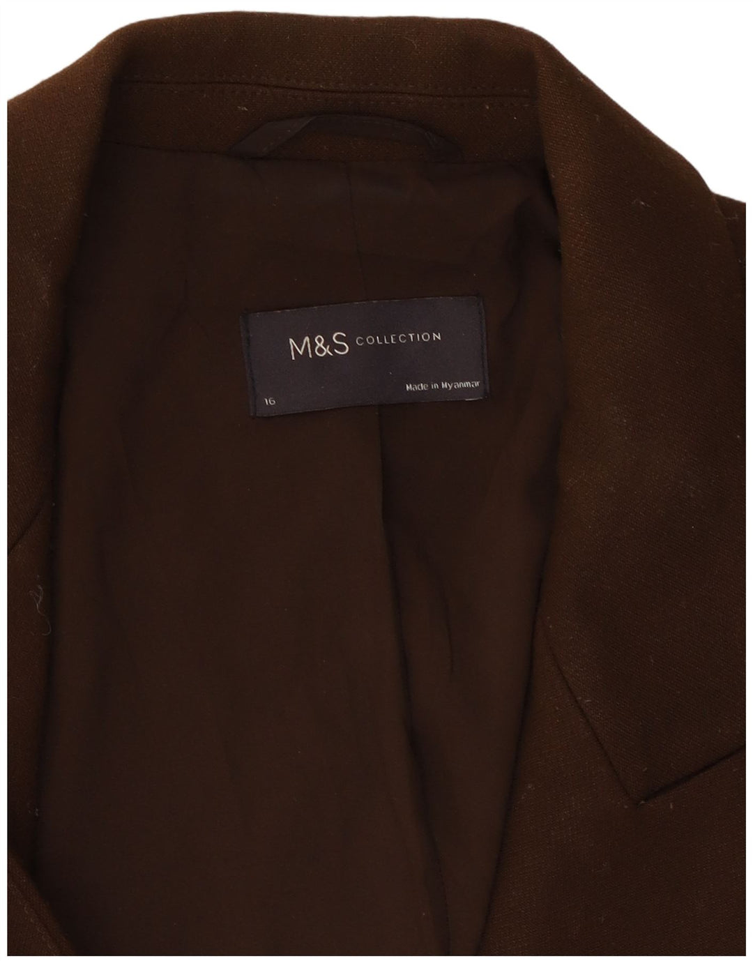 Marks & Spencer Zweireihiger Damen-Blazer, Gr. 40, Braun