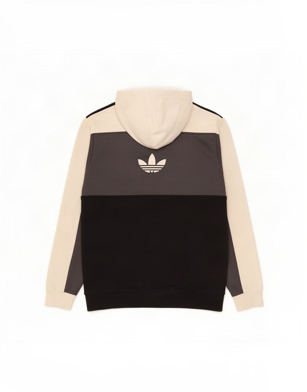Adidas Herren-Kapuzenpullover mit grafischem Reißverschluss, mittelgroß, mehrfarbig, Farbblock