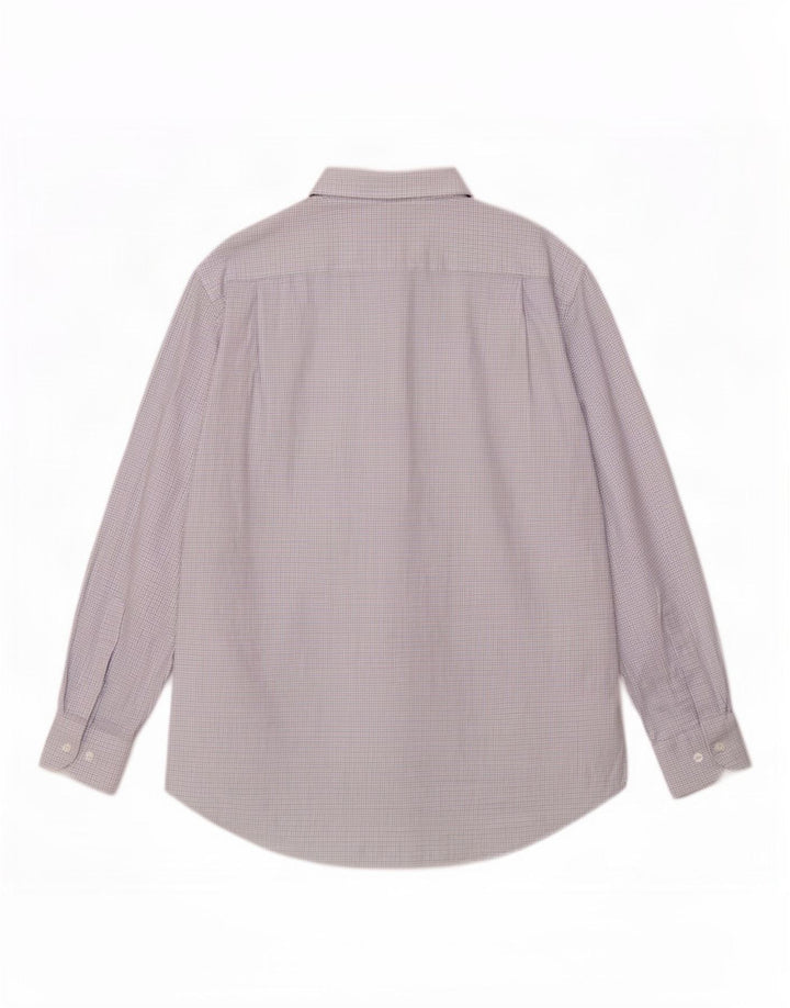 Hugo Boss Herrenhemd Größe 41 15 mittelblau karierte Baumwolle