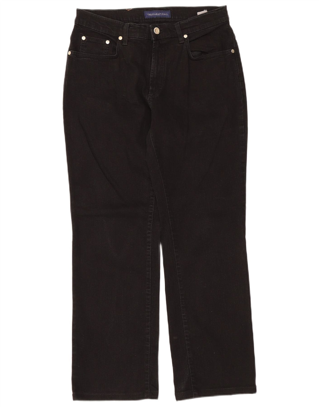 TRUSSARDI Womens Straight Jeans W30 L28 Black Cotton