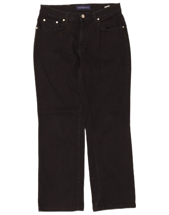 TRUSSARDI Womens Straight Jeans W30 L28 Black Cotton