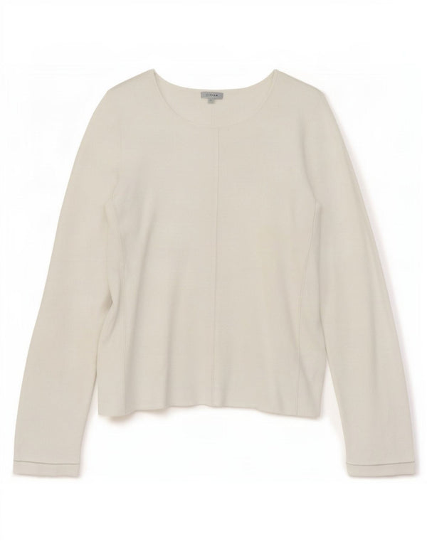 Jigsaw Damen Top Langarm UK 10 Small Weiß