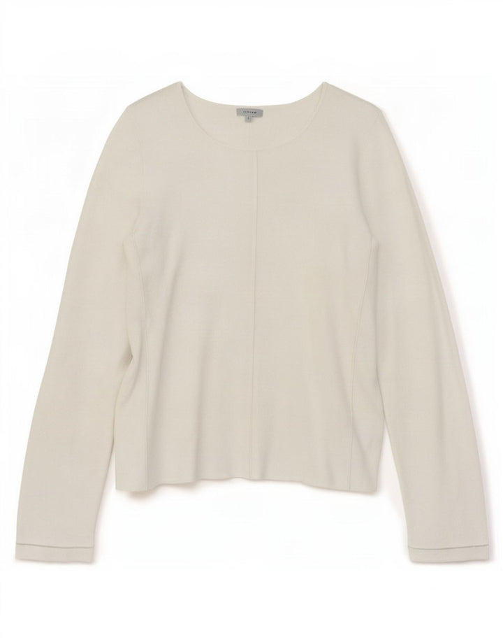 Jigsaw Damen Top Langarm UK 10 Small Weiß