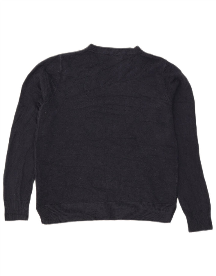 Marks & Spencer Damen-Pullover mit Rundhalsausschnitt, Gr. 12, mittleres Marineblau