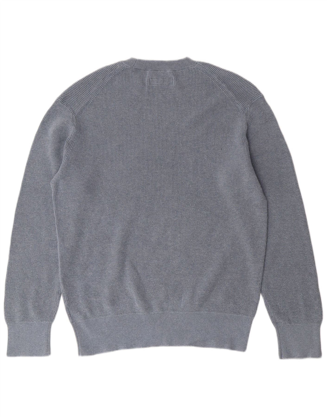 ALL SAINTS Herren-Pullover mit Rundhalsausschnitt, mittelblaue Baumwolle