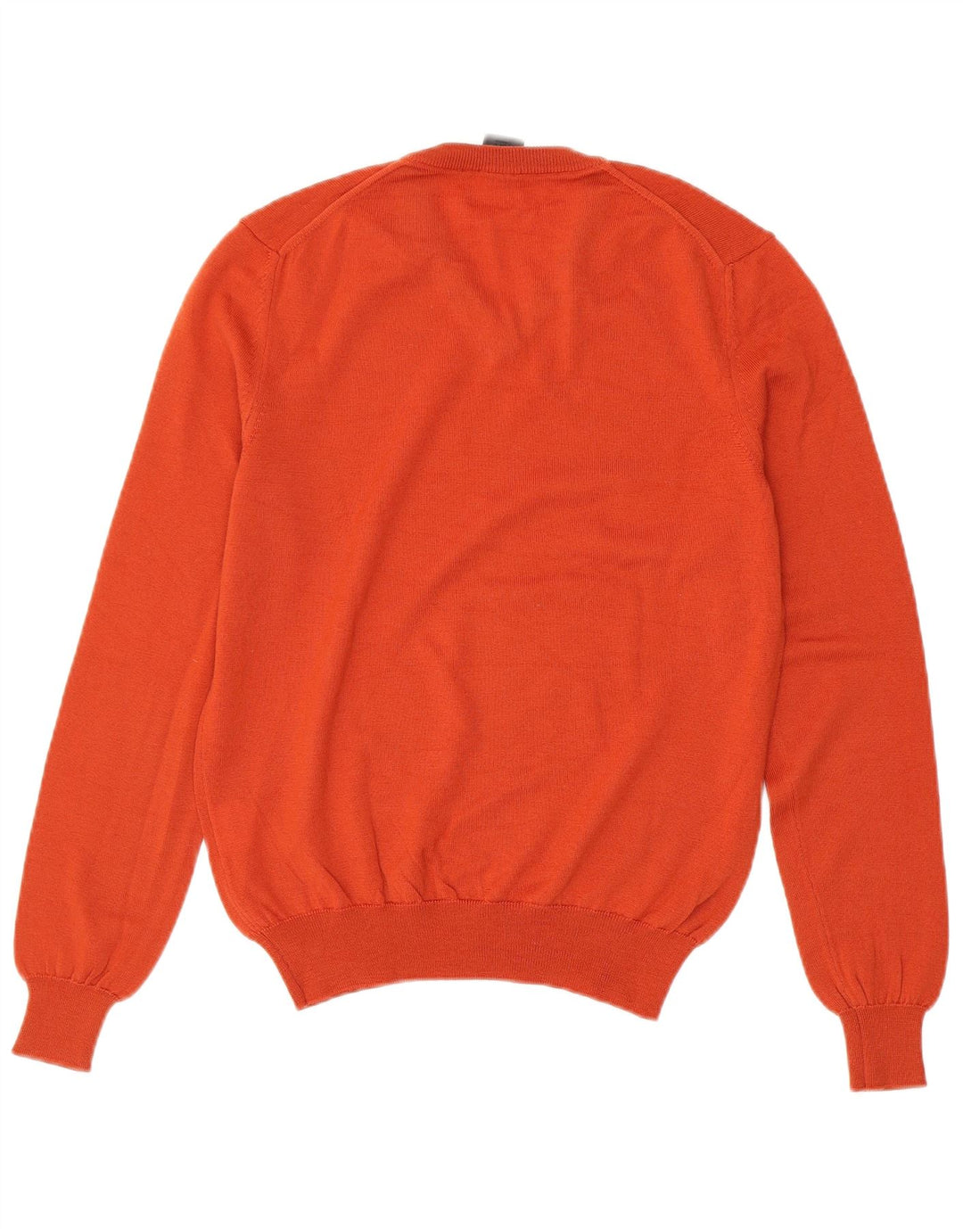 Calvin Klein Herren-Pullover mit V-Ausschnitt, klein, orangefarbene Schurwolle