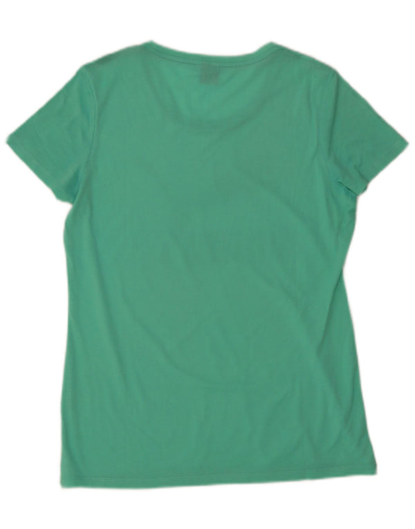 Puma Damen Grafik T-Shirt Top UK 14 Large Grün