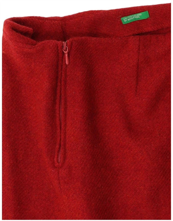BENETTON Damen Minirock W26 Small Burgund