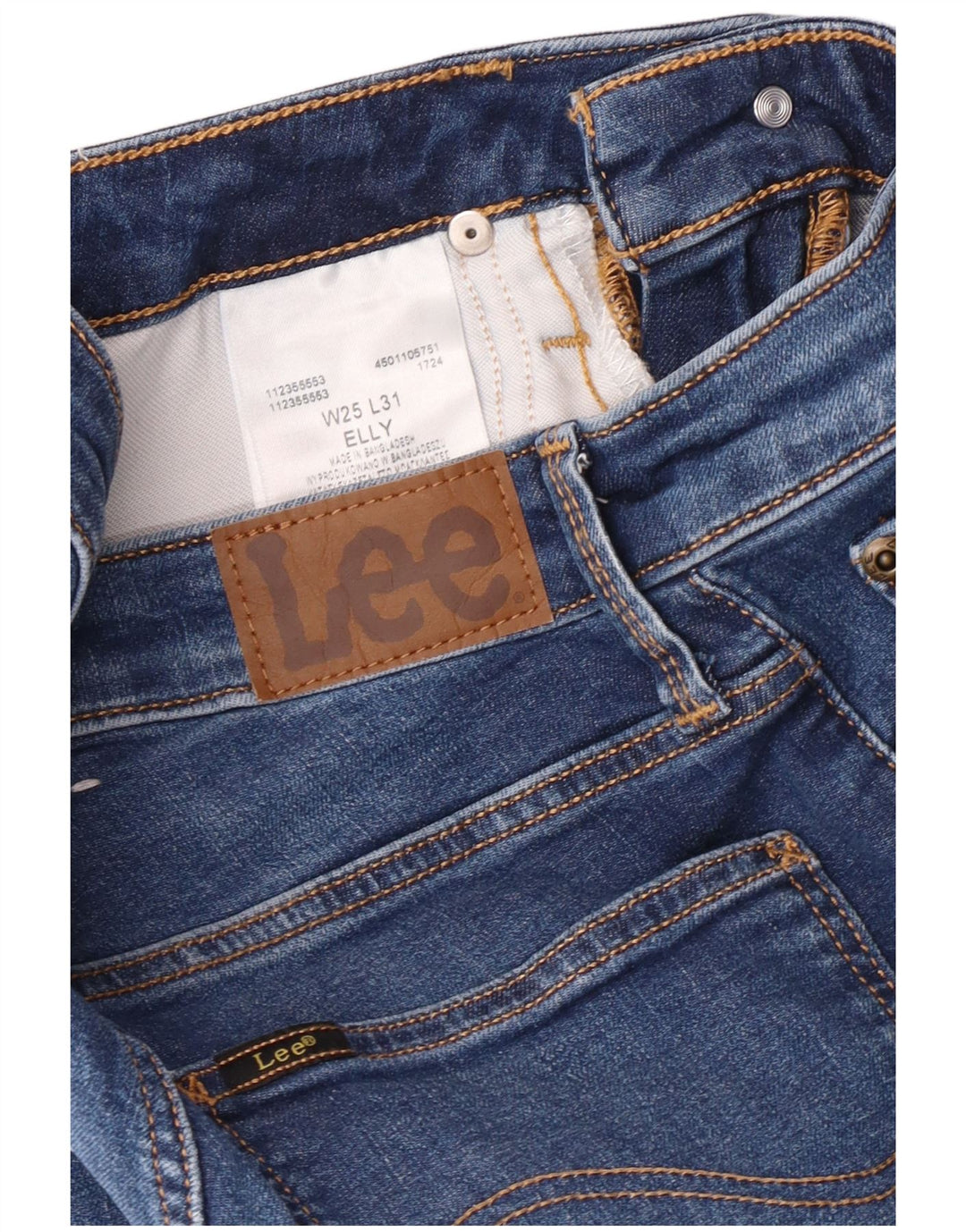 Lee Damen Elly Slim Jeans W25 L28 Blaue Baumwolle