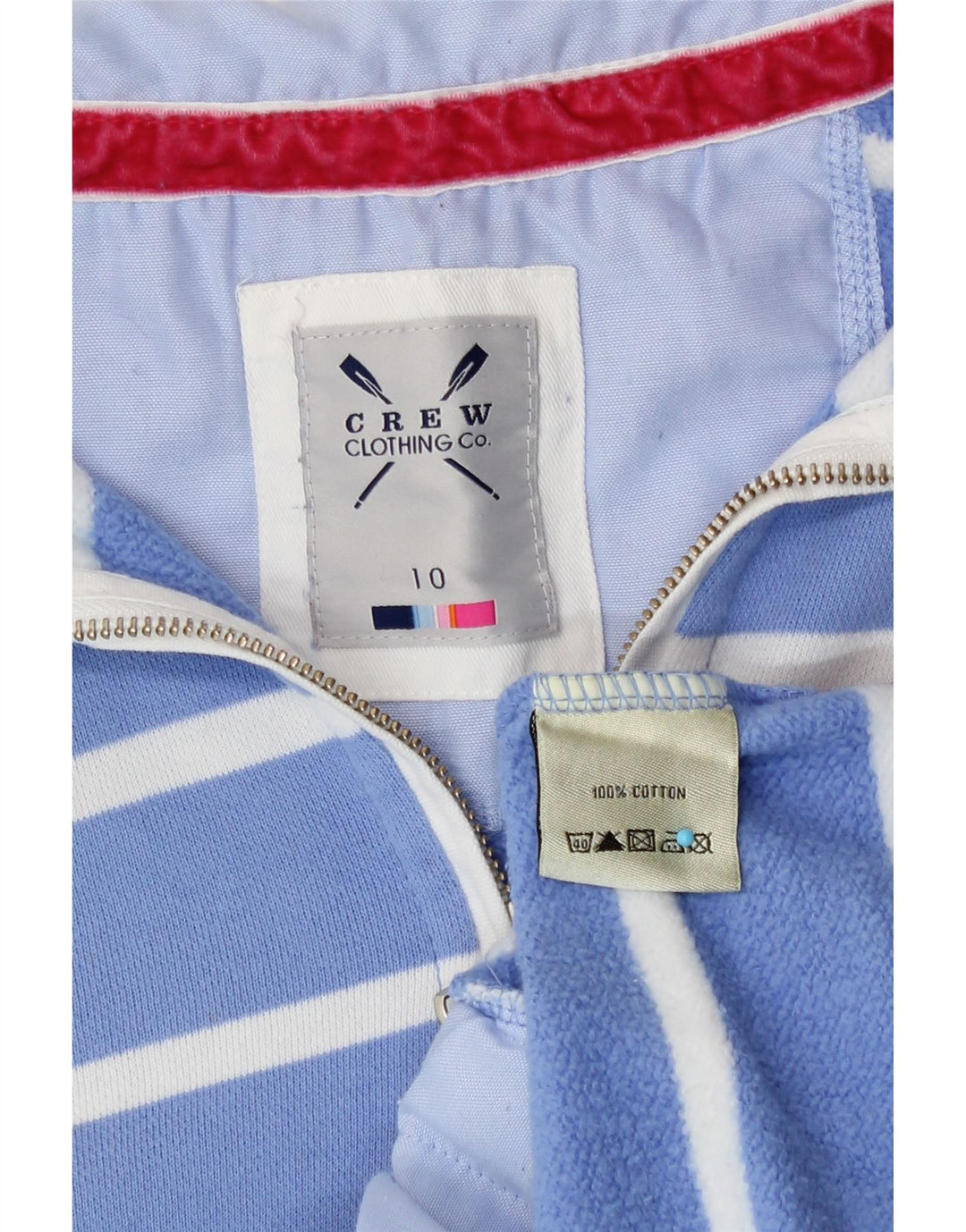 Crew Clothing Damen-Sweatshirt in Übergröße, Gr. 10, Größe S, blau gestreift