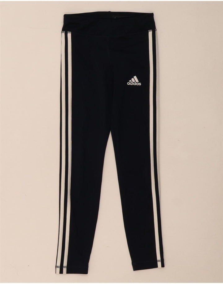 ADIDAS Climalite-Leggings für Mädchen, 9–10 Jahre, marineblaues Polyester