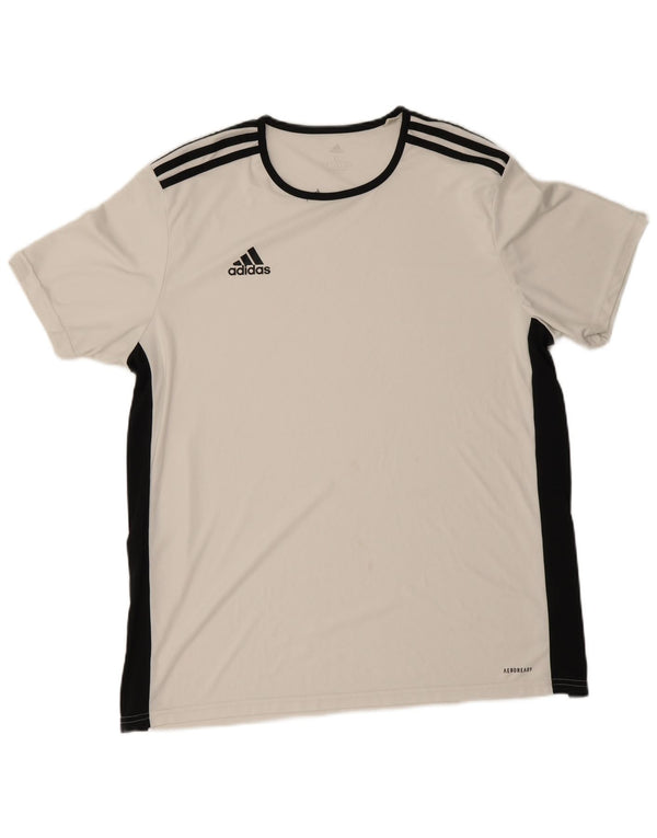 Adidas Herren Aeroready T-Shirt Top XL Weiß Colourblock Polyester