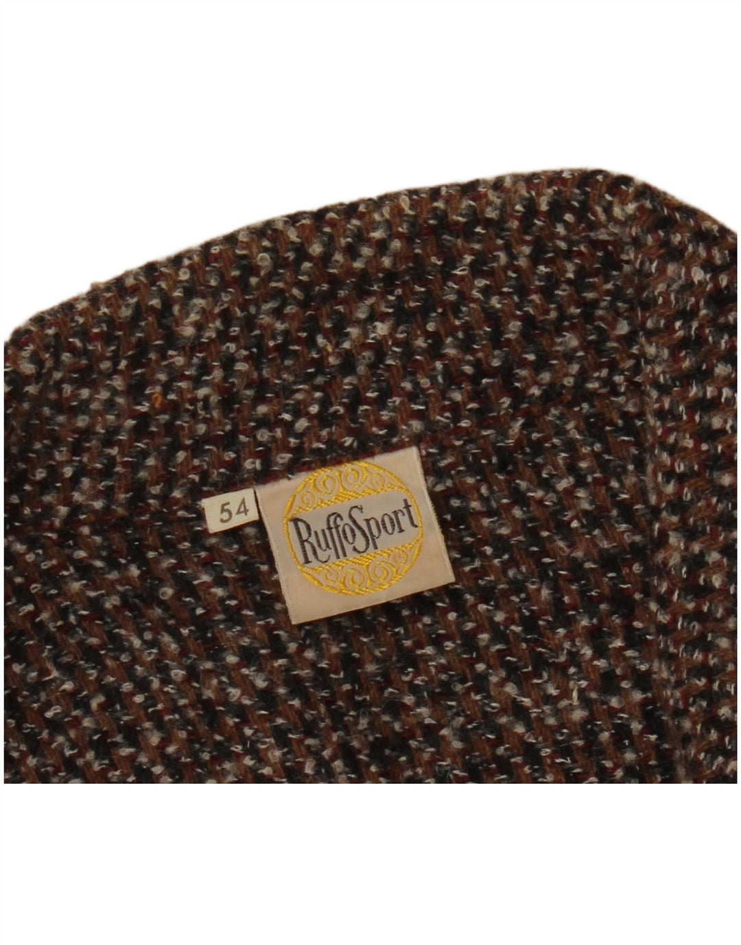 VINTAGE Herren Strickjacke IT 54 XL Braun meliert