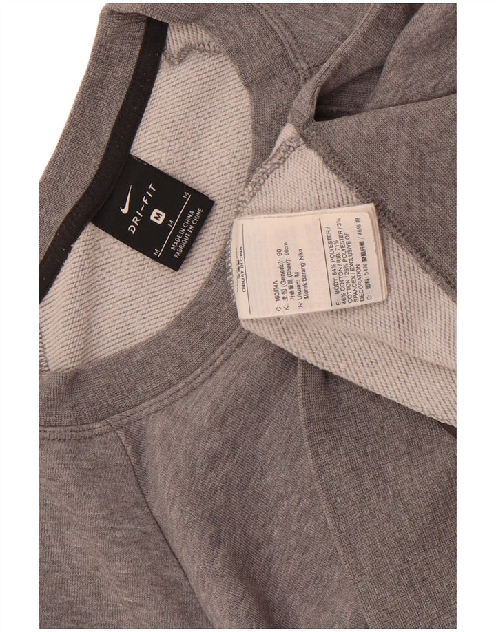 Nike Damen-Sweatshirt mit Dri-Fit-Grafik, übergroß, Gr. 14, Mittelgrau