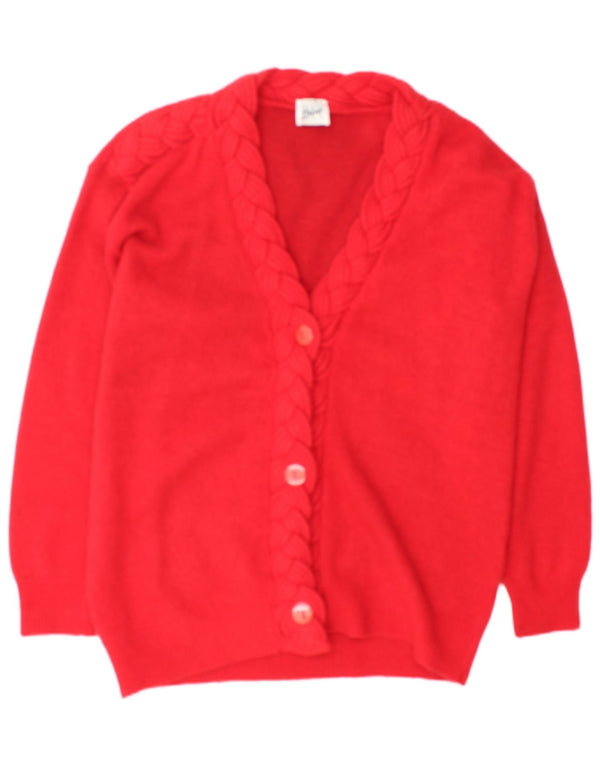 Max Dine Damen Strickjacke UK 18 XL Rote Lammwolle