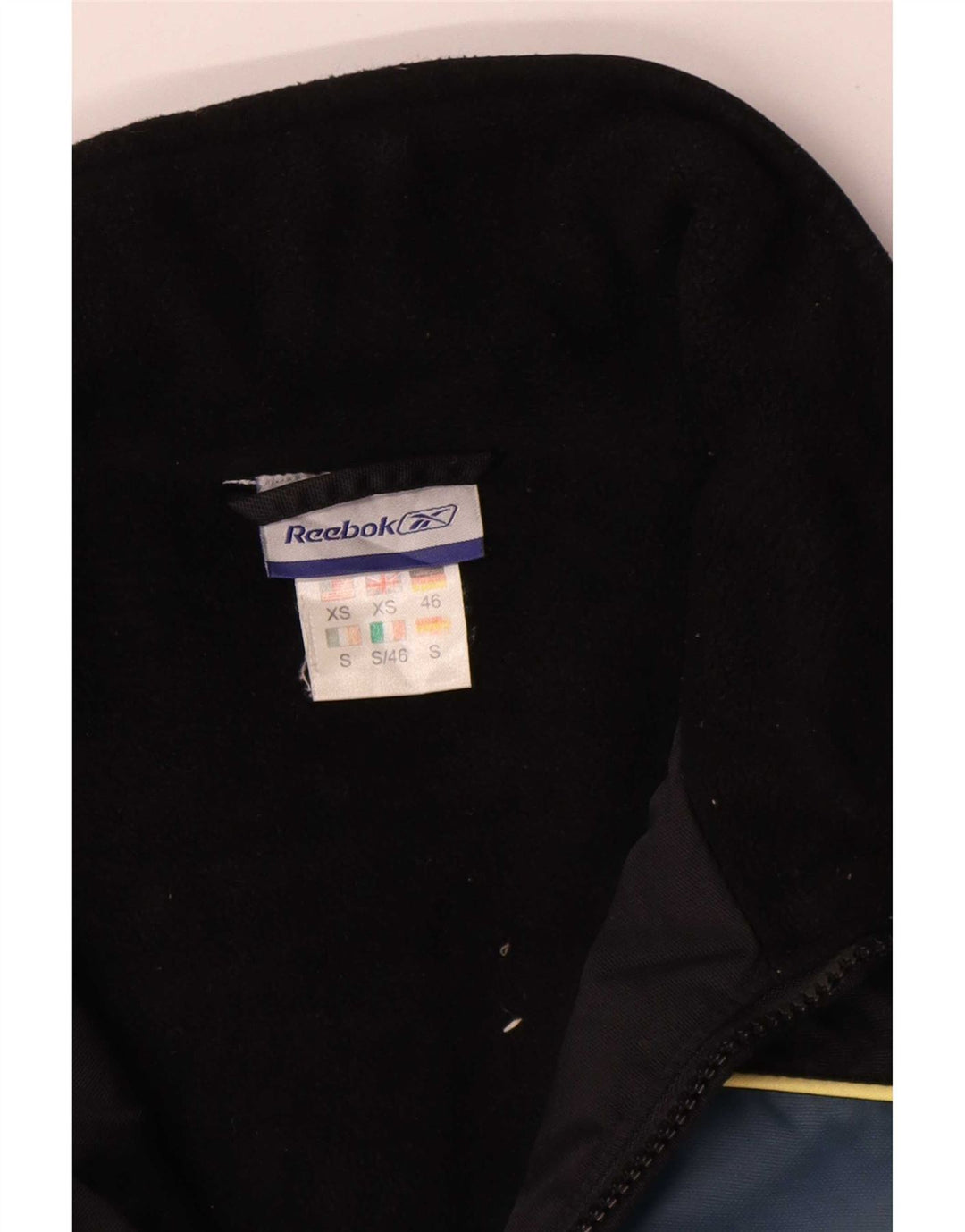 Reebok Herren Graphic Windbreaker Jacke UK 34 XS Schwarz Colourblock