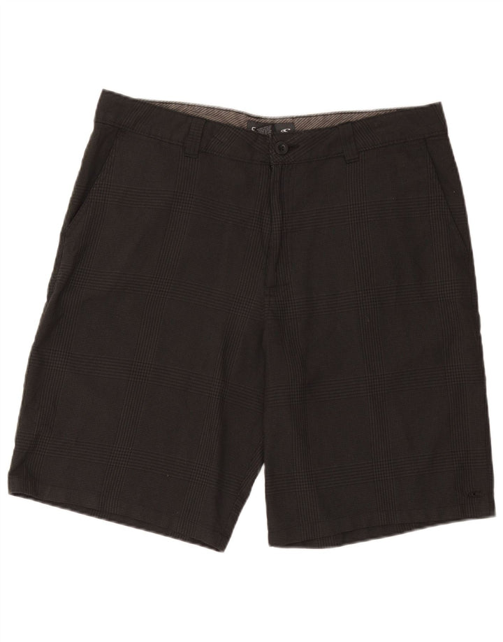 O'Neill Herren-Chinoshorts W36, großes, schwarz kariertes Polyester