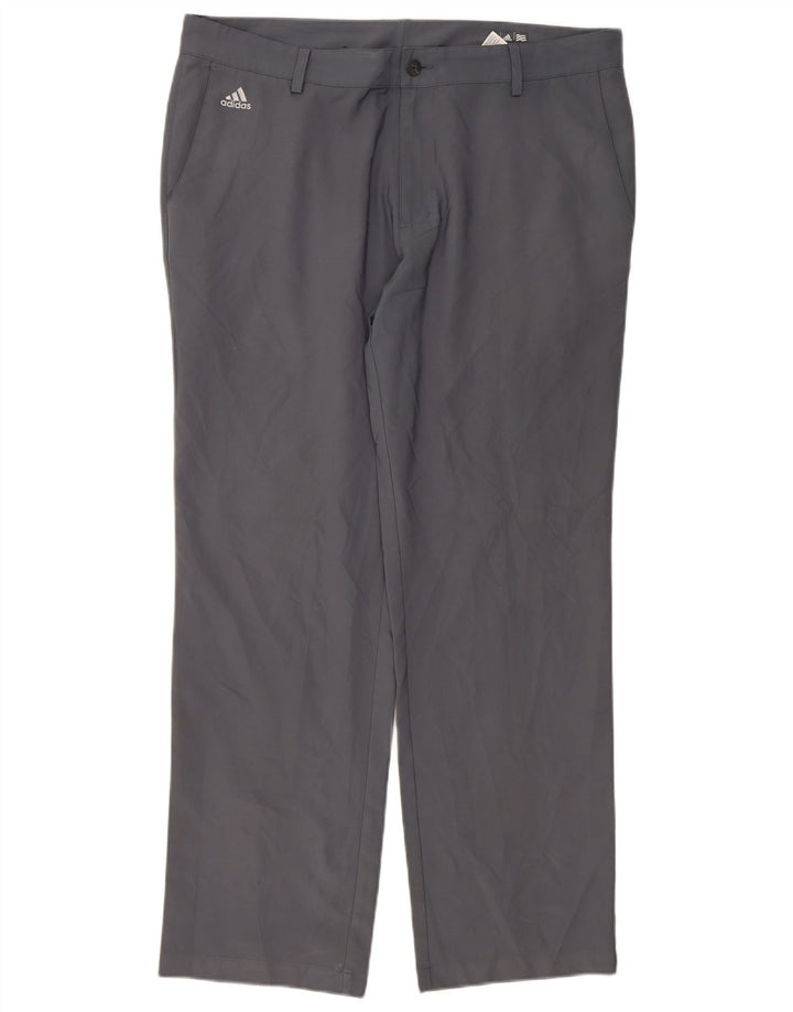 Adidas Herren Climalite Straight Chino Hose W38 L32 Grau Polyester