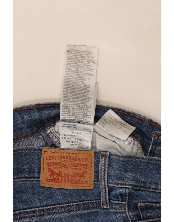 LEVI'S Damen Slim Fit Bootcut-Jeans W26 L32 Blaue Baumwolle
