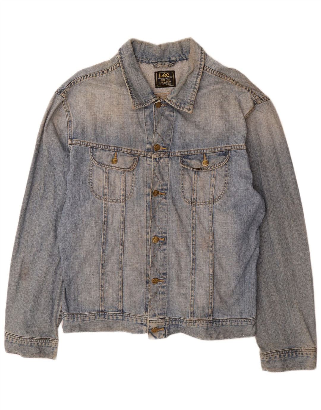 Lee Herren Jeansjacke UK 44 2XL Blaue Baumwolle