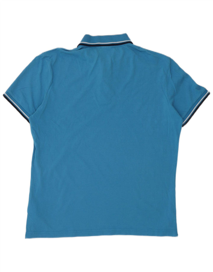 DIADORA Herren-Poloshirt, große blaue Baumwolle