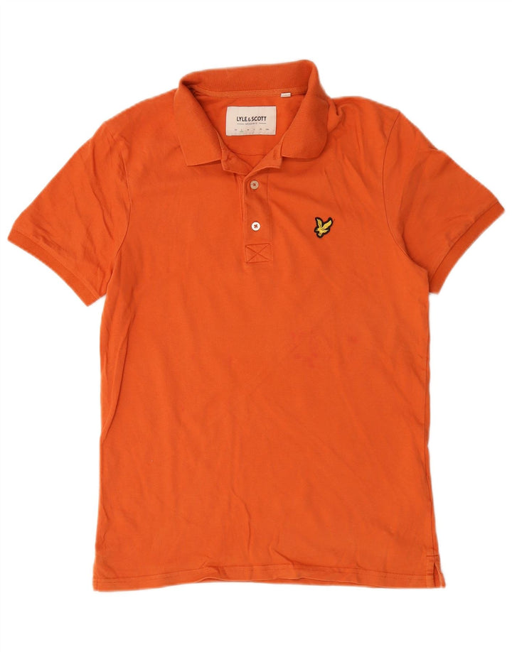Lyle & Scott Herren Poloshirt Small Orange Baumwolle