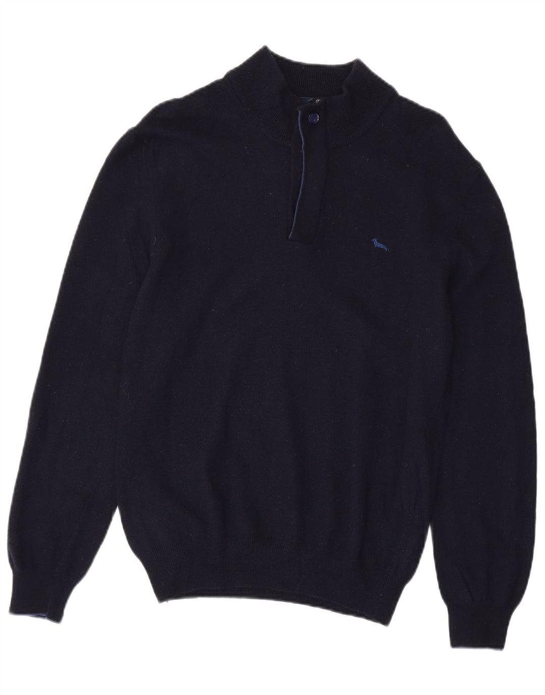 Harmont & Blaine Damen-Pullover mit Reißverschluss am Hals, UK 12, mittelmarineblaue Wolle