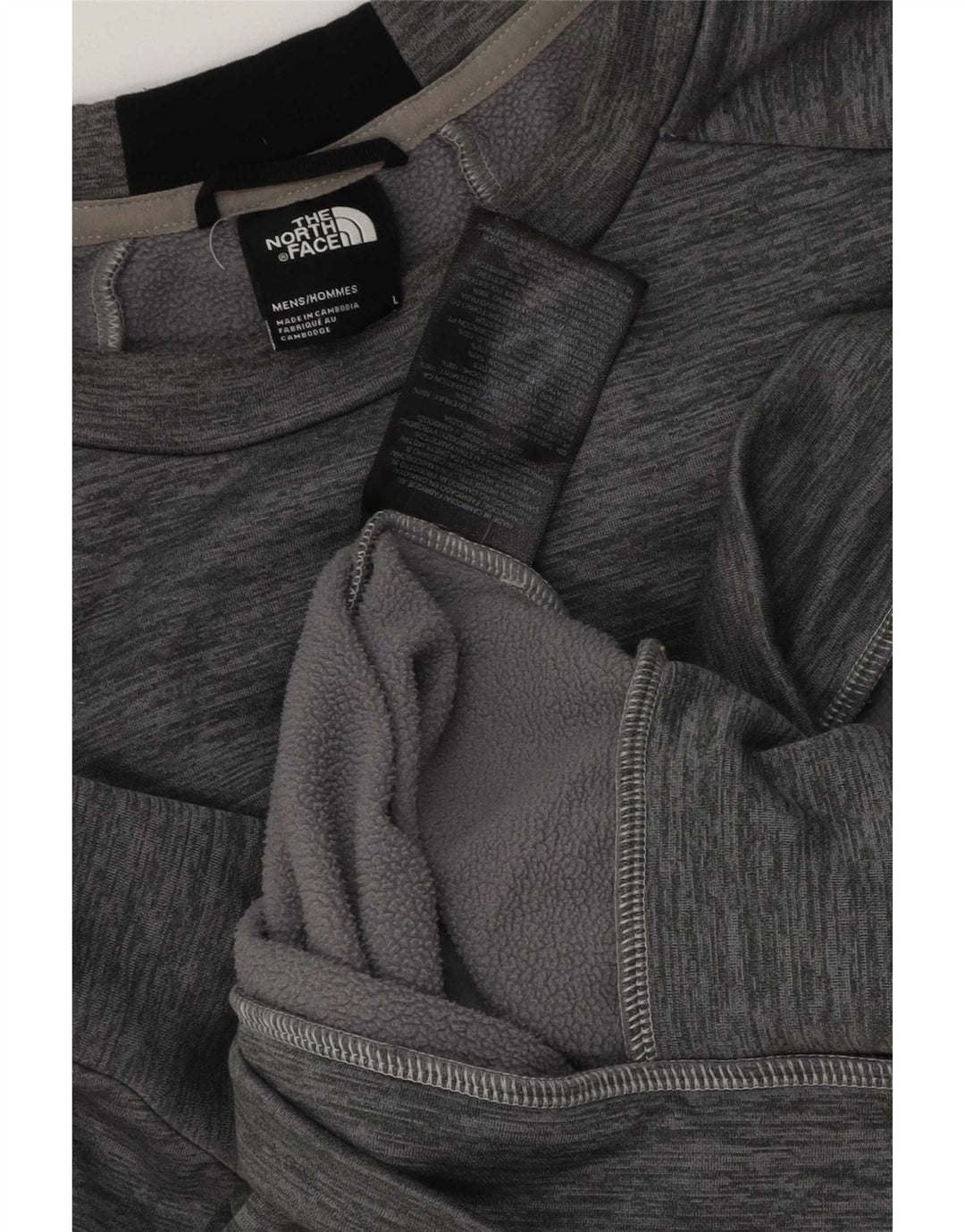 The North Face Herren-Sweatshirt-Pullover, großes graues Colourblock-Polyester