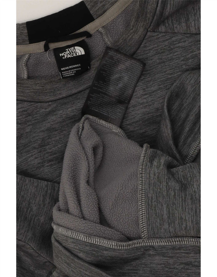 The North Face Herren-Sweatshirt-Pullover, großes graues Colourblock-Polyester