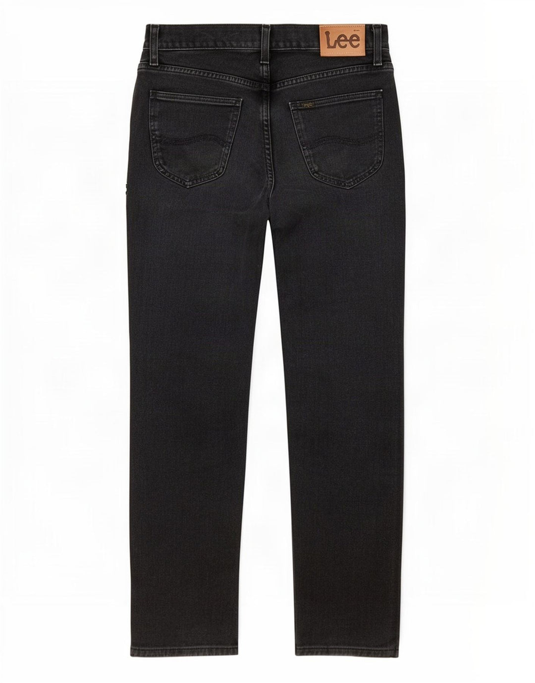 Lee Damen Straight Jeans W29 L34 Schwarze Baumwolle