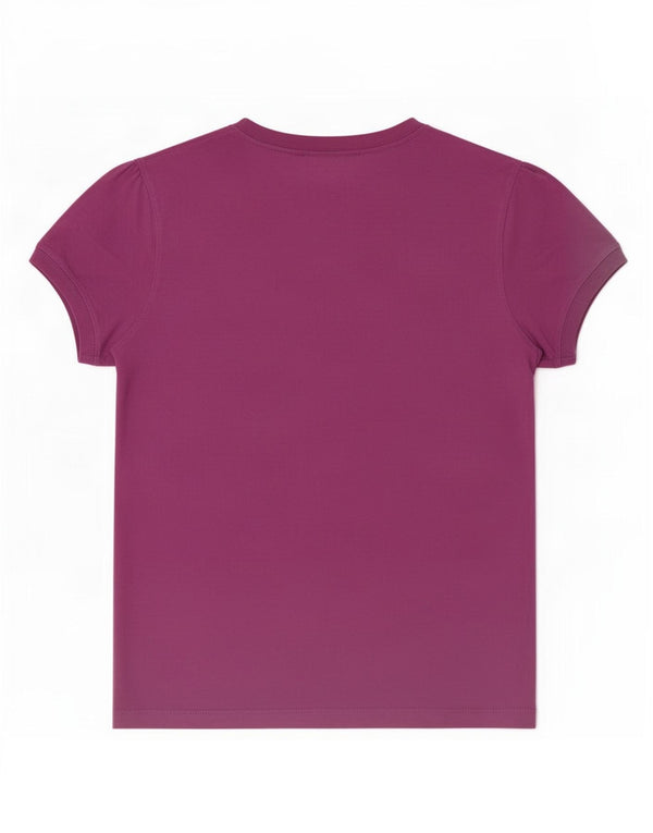 Champion Womens Heritage Classics T-Shirt Top UK 10 Small Lila Baumwolle