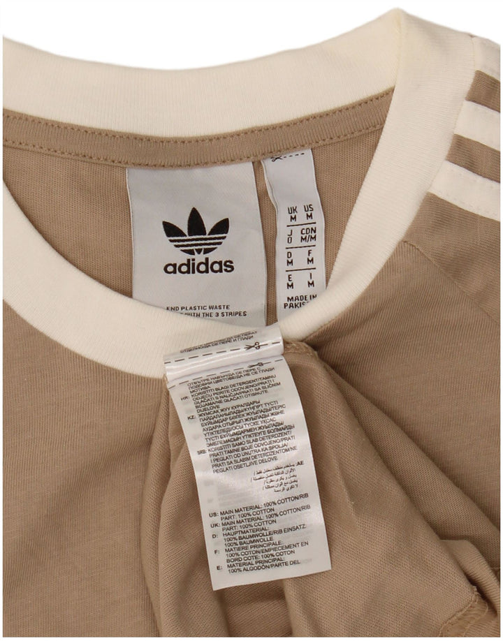 Adidas Herren T-Shirt Top Mittelbeige Baumwolle