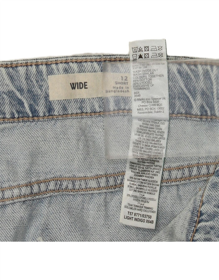 Marks & Spencer Damen Cargo-Jeans mit weitem Bein, UK 12, M, W32, L28, Blau