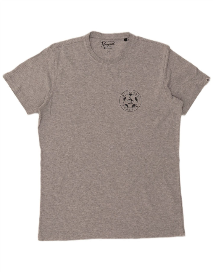 Penguin Herren-T-Shirt mit Grafik, groß, grau gesprenkelte Baumwolle