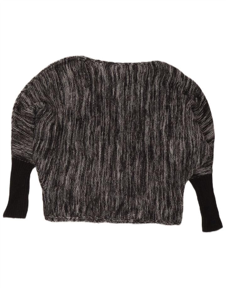 CALVIN KLEIN JEANS Damen-Pullover mit U-Boot-Ausschnitt, Gr. 6, XS, Grau meliert