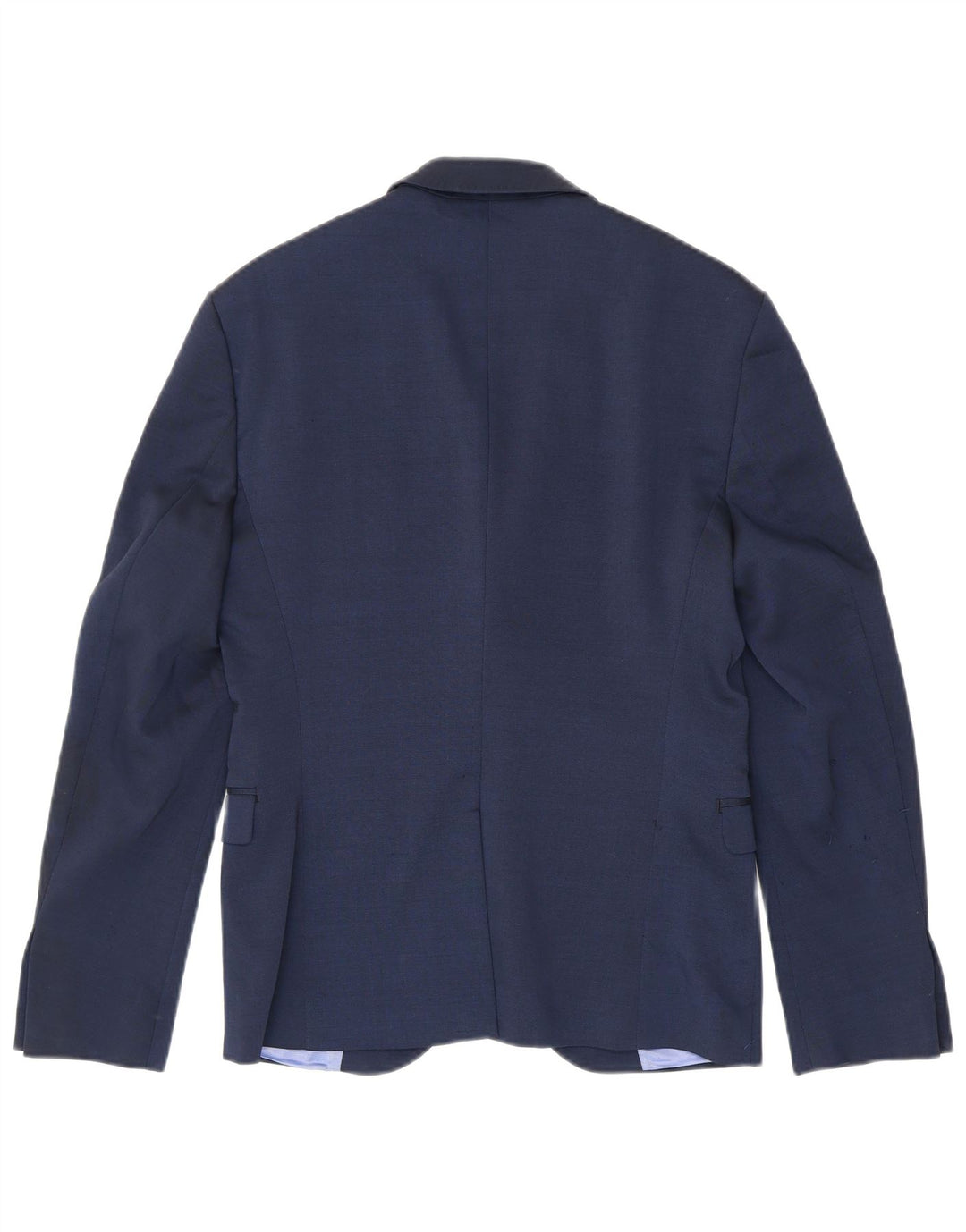 Zara Herren-Blazerjacke mit 2 Knöpfen, EU 46, klein, marineblau, Polyester