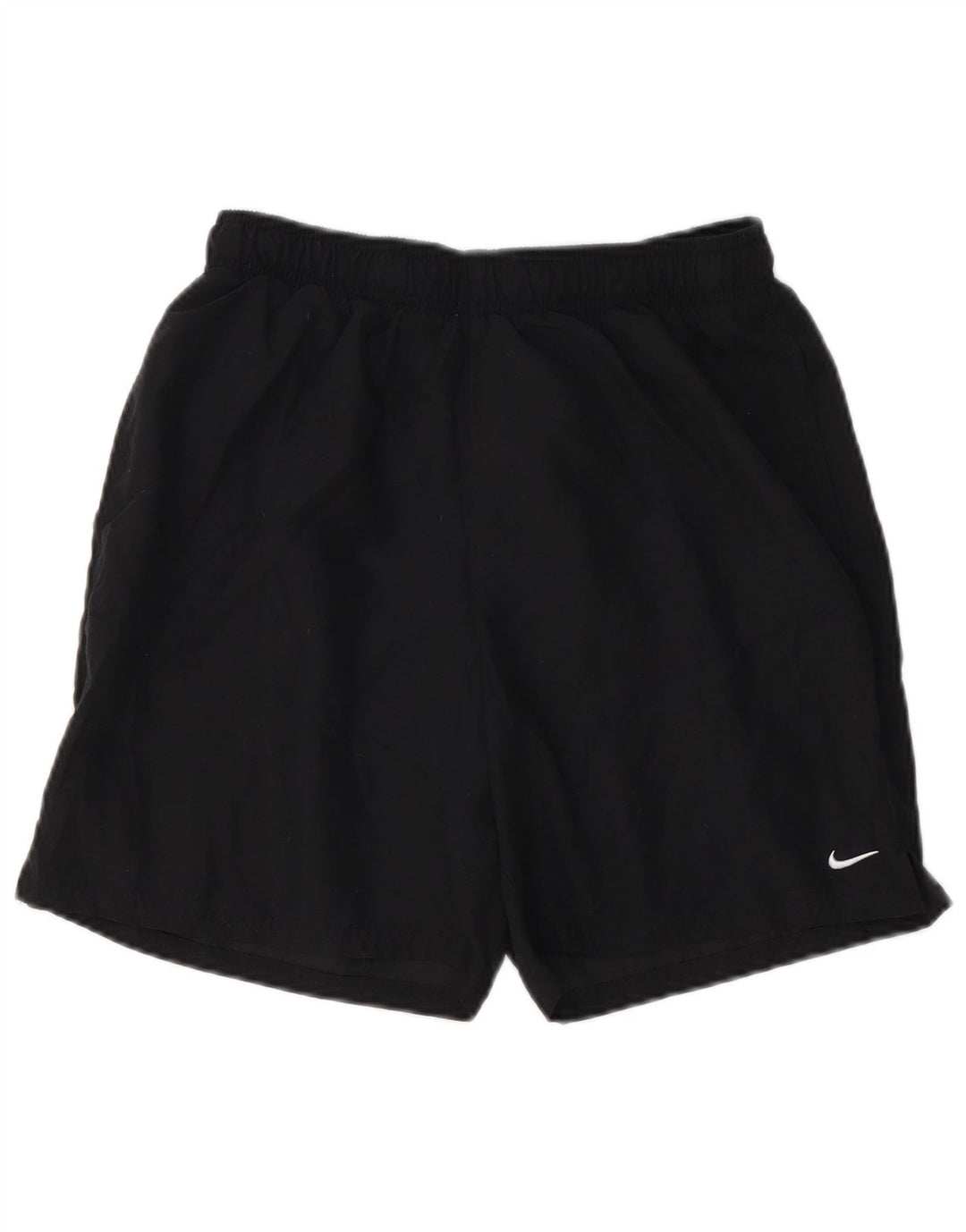 NIKE Damen-Sportshorts UK 12 Mittelschwarzes Polyester