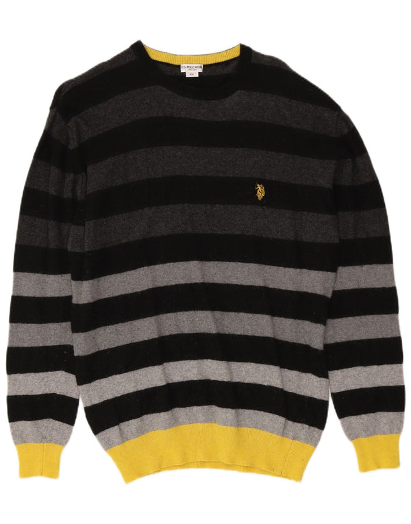 U.S. Polo Assn. Herren-Pullover mit Rundhalsausschnitt, Größe 2XL, mehrfarbig gestreift