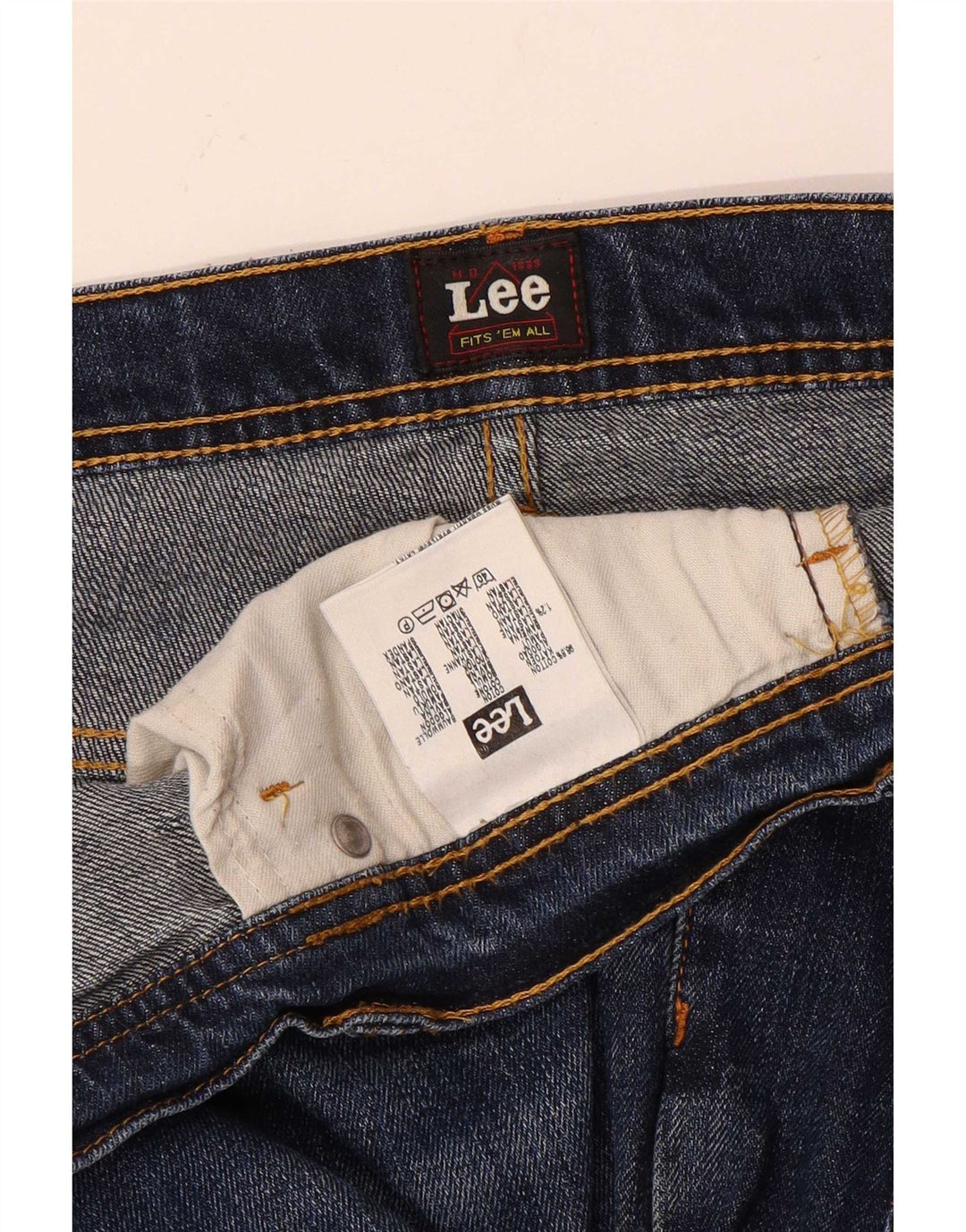Lee Herren Brooklyn Straight Jeans W40 L27 Blaue Baumwolle