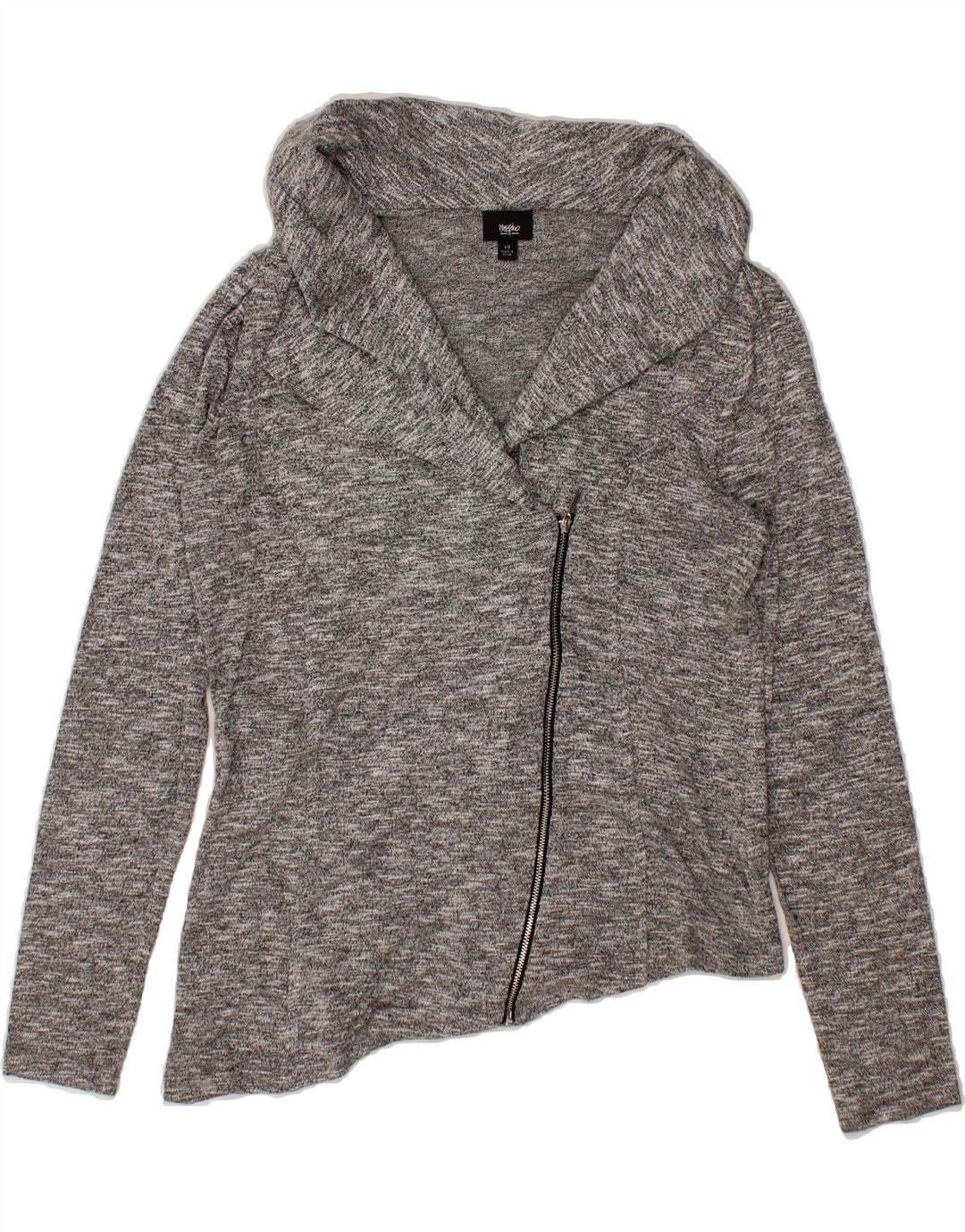 MOSSIMO Womens Cardigan Sweater UK 14 Large Grey Flecked Rayon Vintage Mossimo and Second-Hand Mossimo from Messina Hembry 