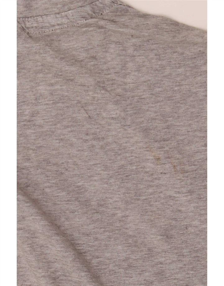Converse Herren Grafik-T-Shirt-Oberteil XL aus grau gefleckter Baumwolle