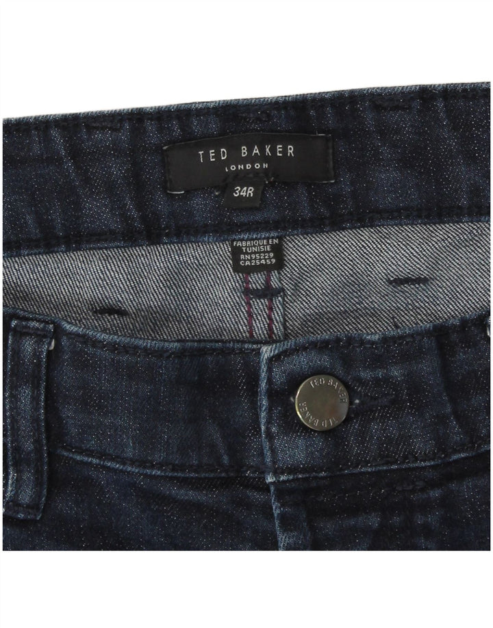 Ted Baker Herren Slim Jeans W34 L32 Marineblau Baumwolle