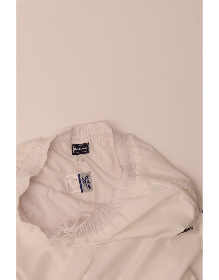 REEBOK Mens Tracksuit Trousers Medium White Polyester Vintage Reebok and Second-Hand Reebok from Messina Hembry 