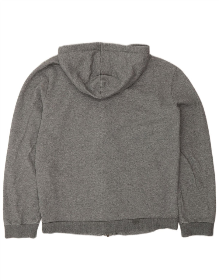 Puma Herren-Kapuzenpullover mit Reißverschluss, mittelgraue Colourblock-Baumwolle