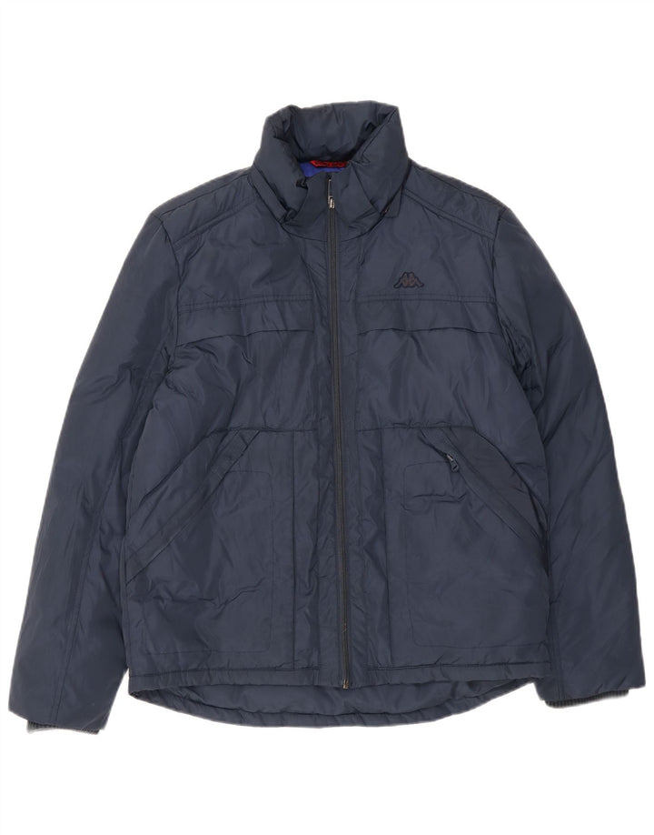 Kappa Herren Wattierte Jacke UK 40 Large Marineblau Polyester