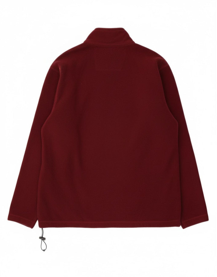 Eddie Bauer Herren-Fleecepullover mit Reißverschluss am Hals, großes kastanienbraunes Polyester