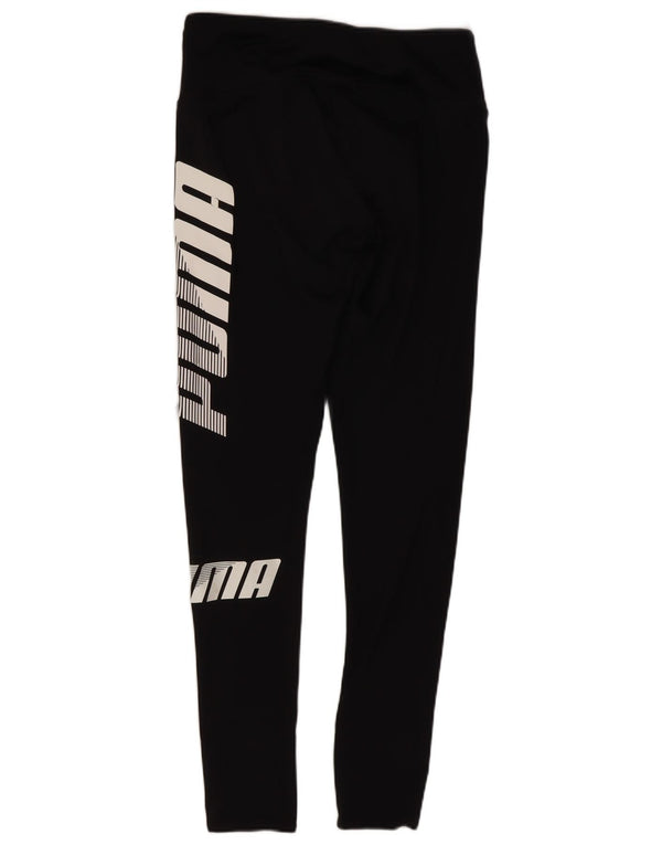 Puma Womens Graphic Leggings UK 10 Small Schwarz Polyester